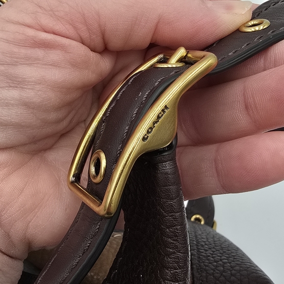 💥HTF💥Coach 1941 Glovetanned Pebble Leather Cass Hobo Bag, Oak - Picture 9 of 16